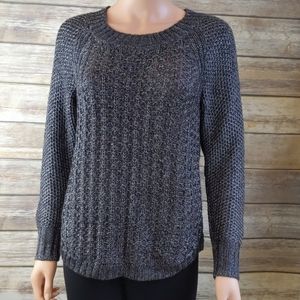 Calvin Klein Jeans Black Metallic Knit Sweater NWT